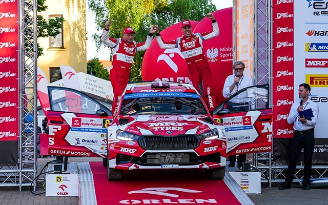 Team MRF Tyres wins European Rally Championship in Poland
