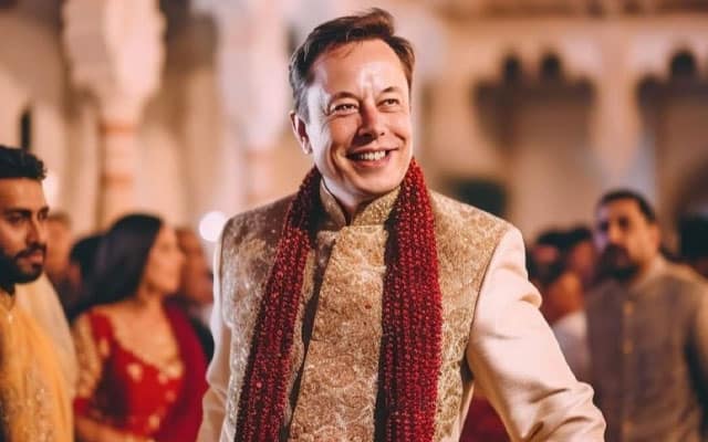 Musk loves his AI avatar Indian groom dancing in Sherwani