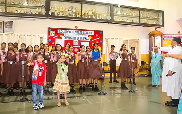 Lourdes Central School celebrates Rashtriya Ekta Diwas